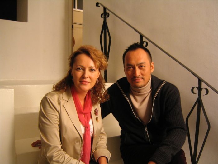 Actor Ken Watanabe and journalist Judit Kawaguchi 